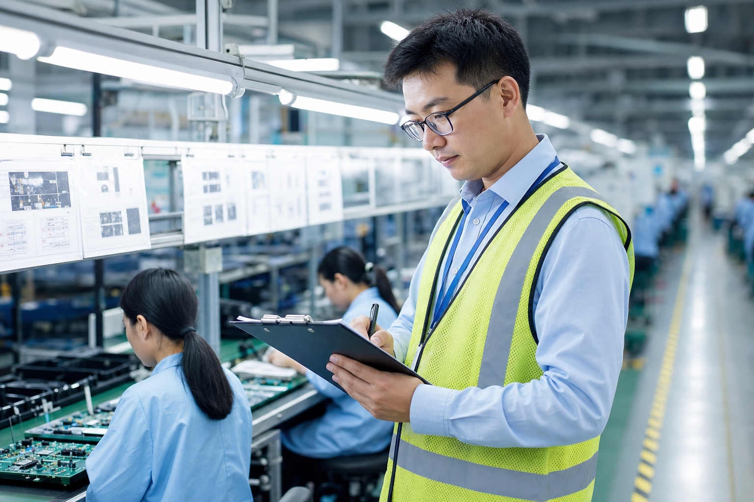 On-site factory audit and production line verification in China