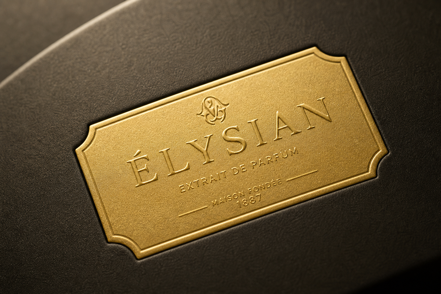 Embossed metal label on product packaging